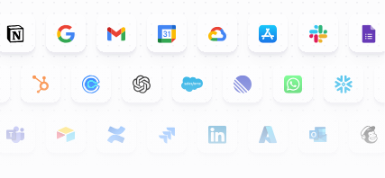Relevance AI integrations library showing connected business applications